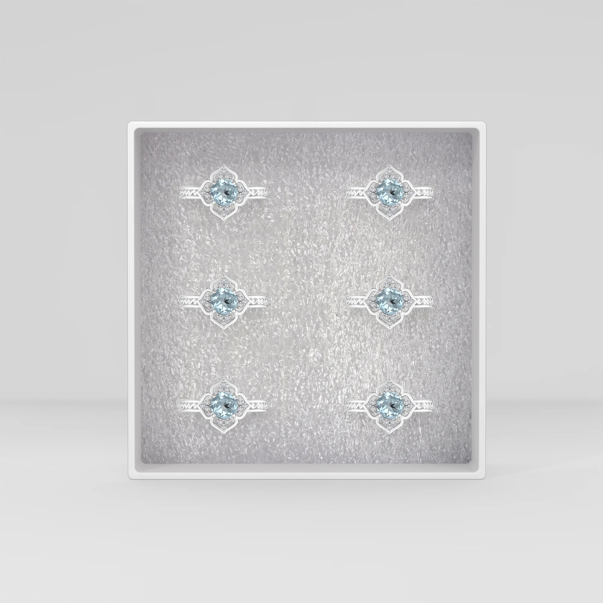 aquamarine prong set ring