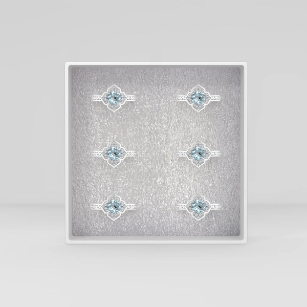 aquamarine prong set ring