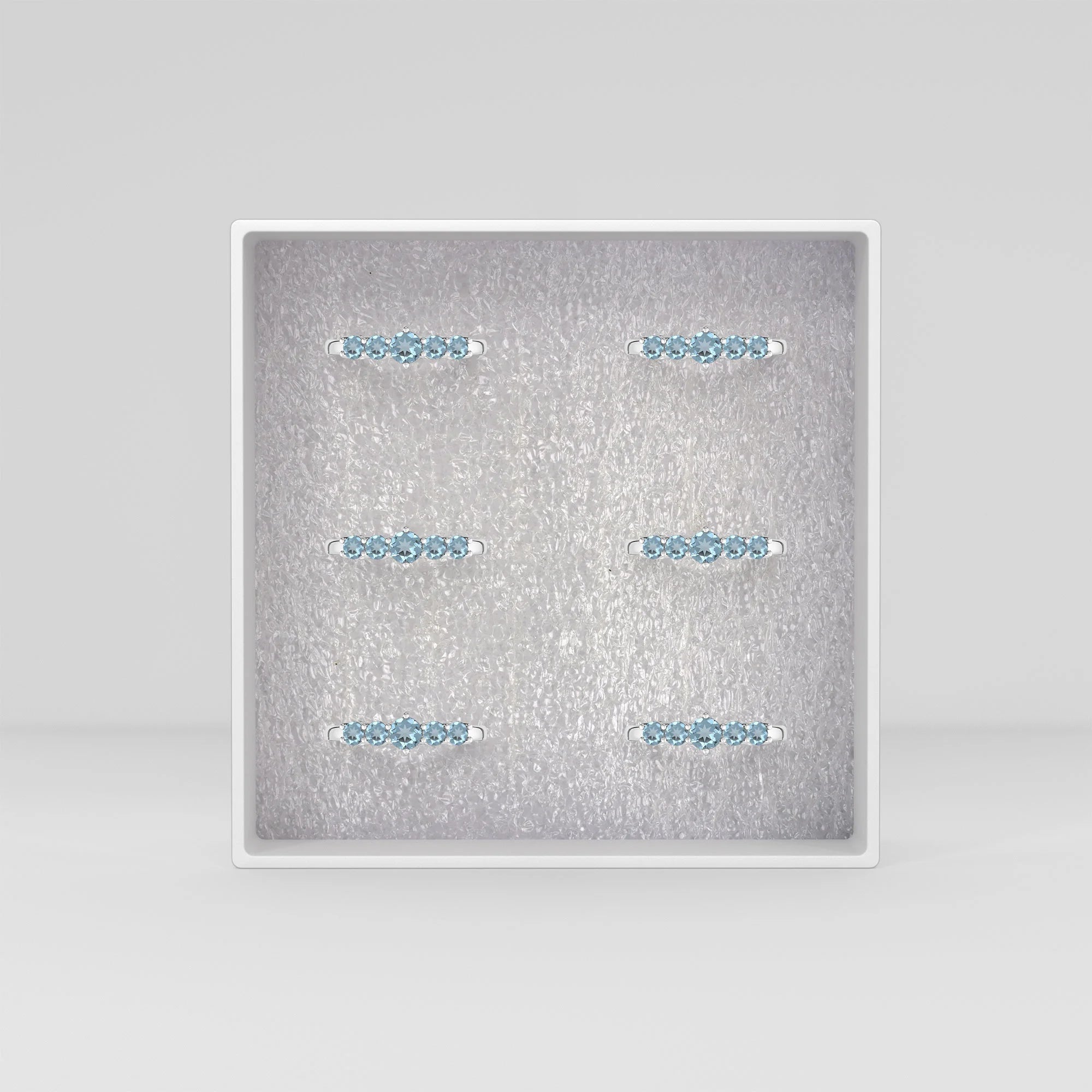 natural swiss blue topaz rings