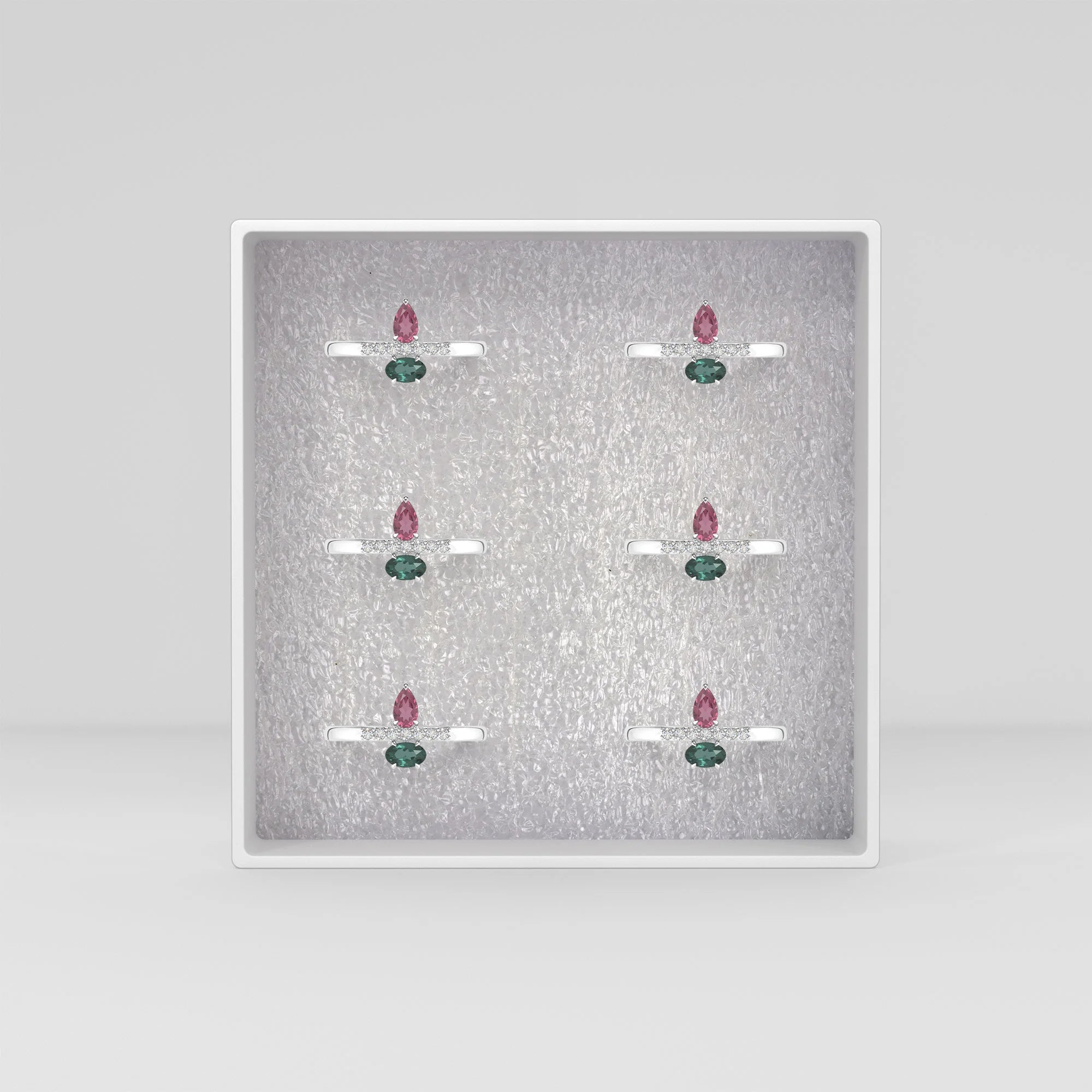 pink-tourmaline-green-tourmaline prong-set ring
