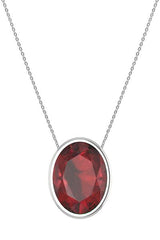 925 Sterling Silver Red Garnet Cut Sliders Necklace Jewelry pack of 6