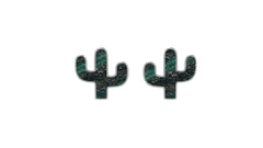 925 Sterling Silver Natural Malachite Cactus Cab Earring Bezel Set Jewelry Pack of 3