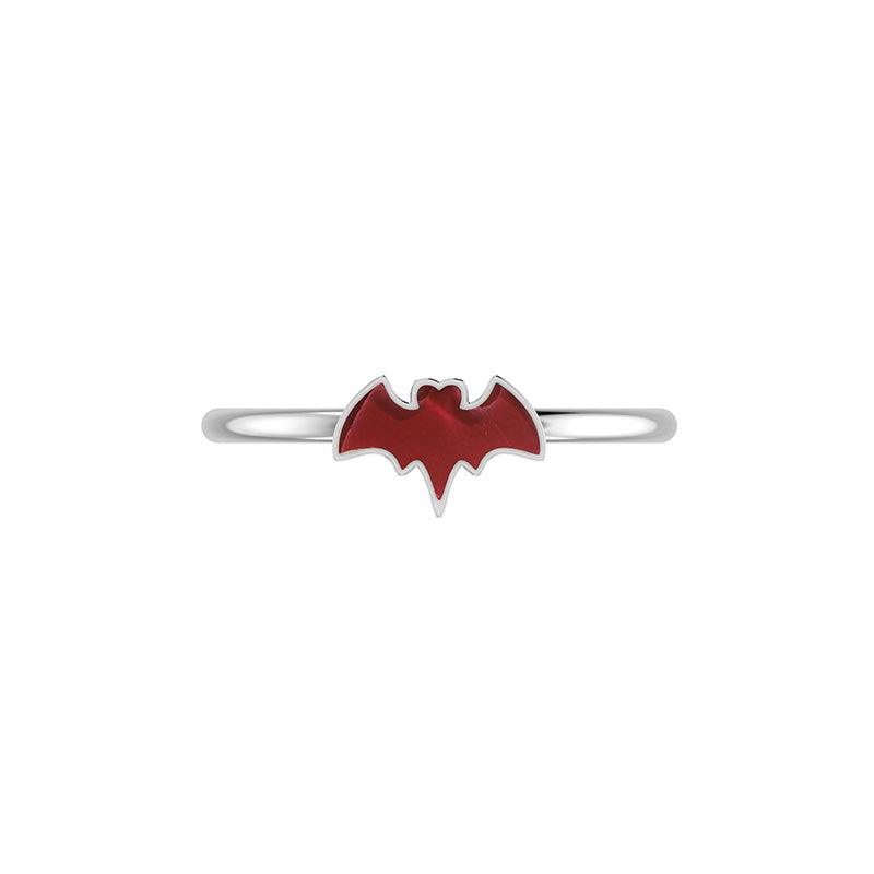 Natural Red Garnet Ring Bat Ring 925 Sterling Silver Bezel Bat Ring Jewelry Set of 12