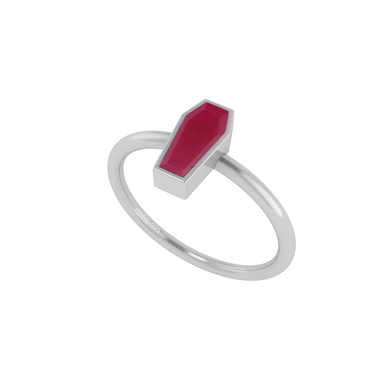 Natural Ruby Stackable Rings for Women in Sterling Silver (Pack of 12, Bezel-Set)