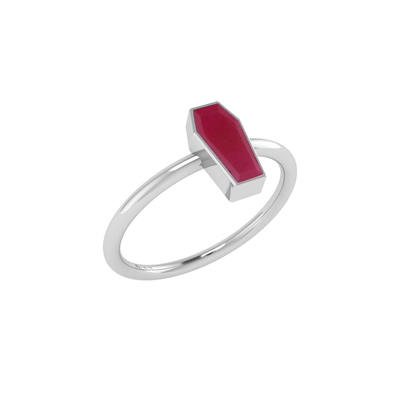 Natural Ruby Stackable Rings for Women in Sterling Silver (Pack of 12, Bezel-Set)