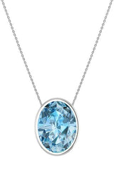925 Sterling Silver Cut Swiss Blue Topaz Slider Necklace With Chain 18" Bezel Set Jewelry Pack of 6