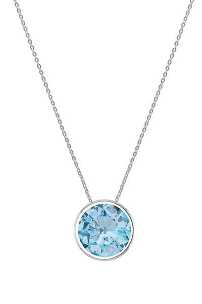 925 Sterling Silver Cut Swiss Blue Topaz Slider Necklace With Chain 18" Bezel Set Jewelry Pack of 6