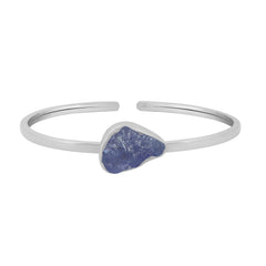 Natural Tanzanite Twister for Women in Sterling Silver (Pack of 1, Bezel-Set)