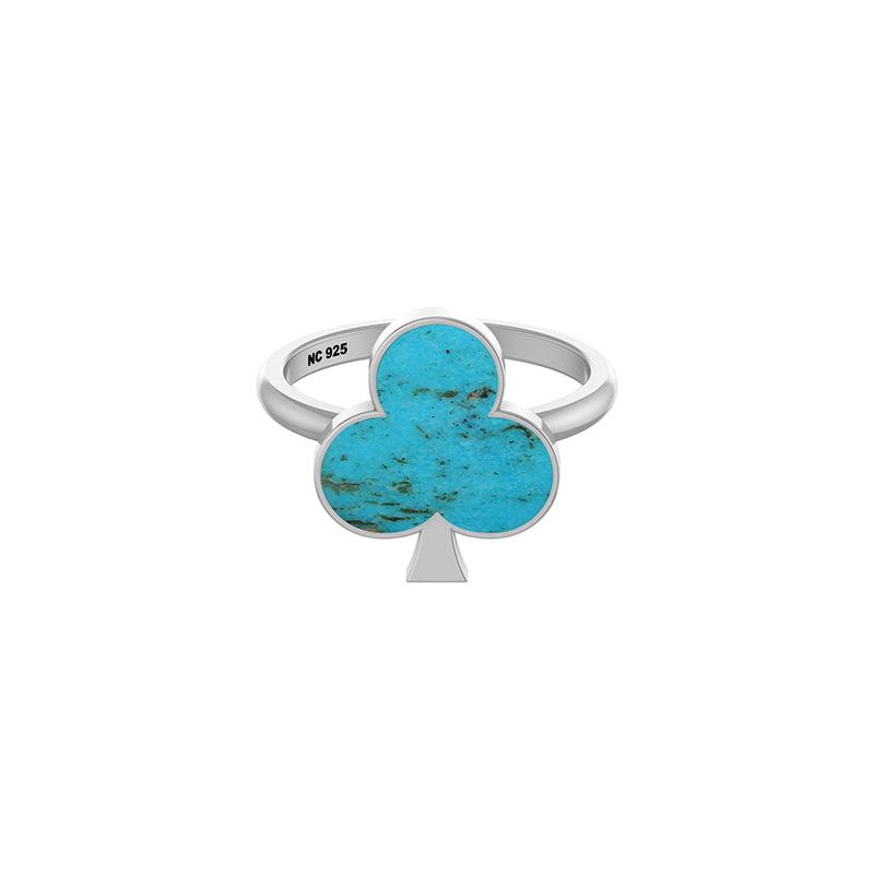 Natural Turquoise Stackable Rings for Women in Sterling Silver (Pack of 12, Bezel-Set)