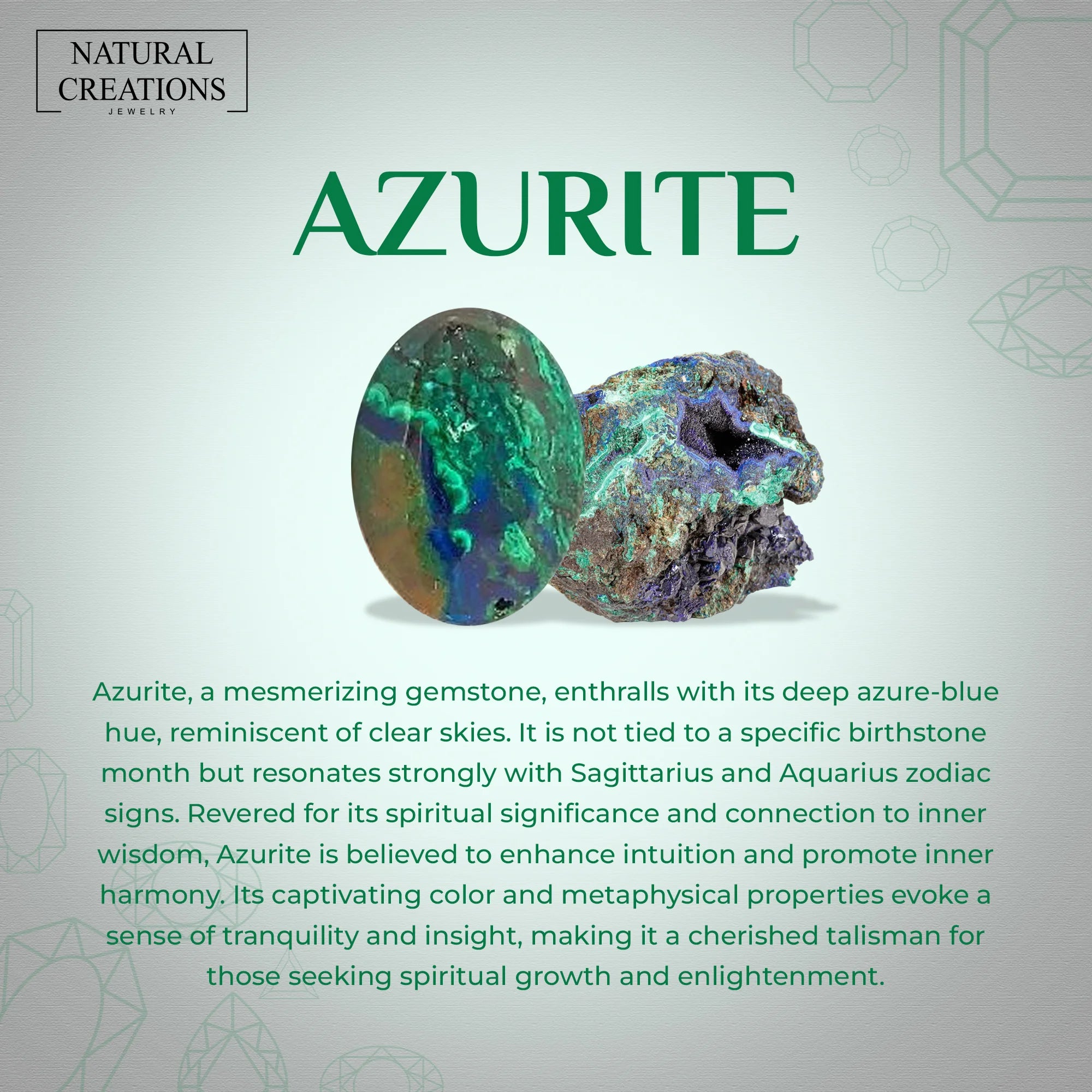 azurite stackable bezel-set ring