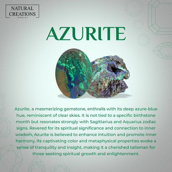 azurite stackable bezel-set ring