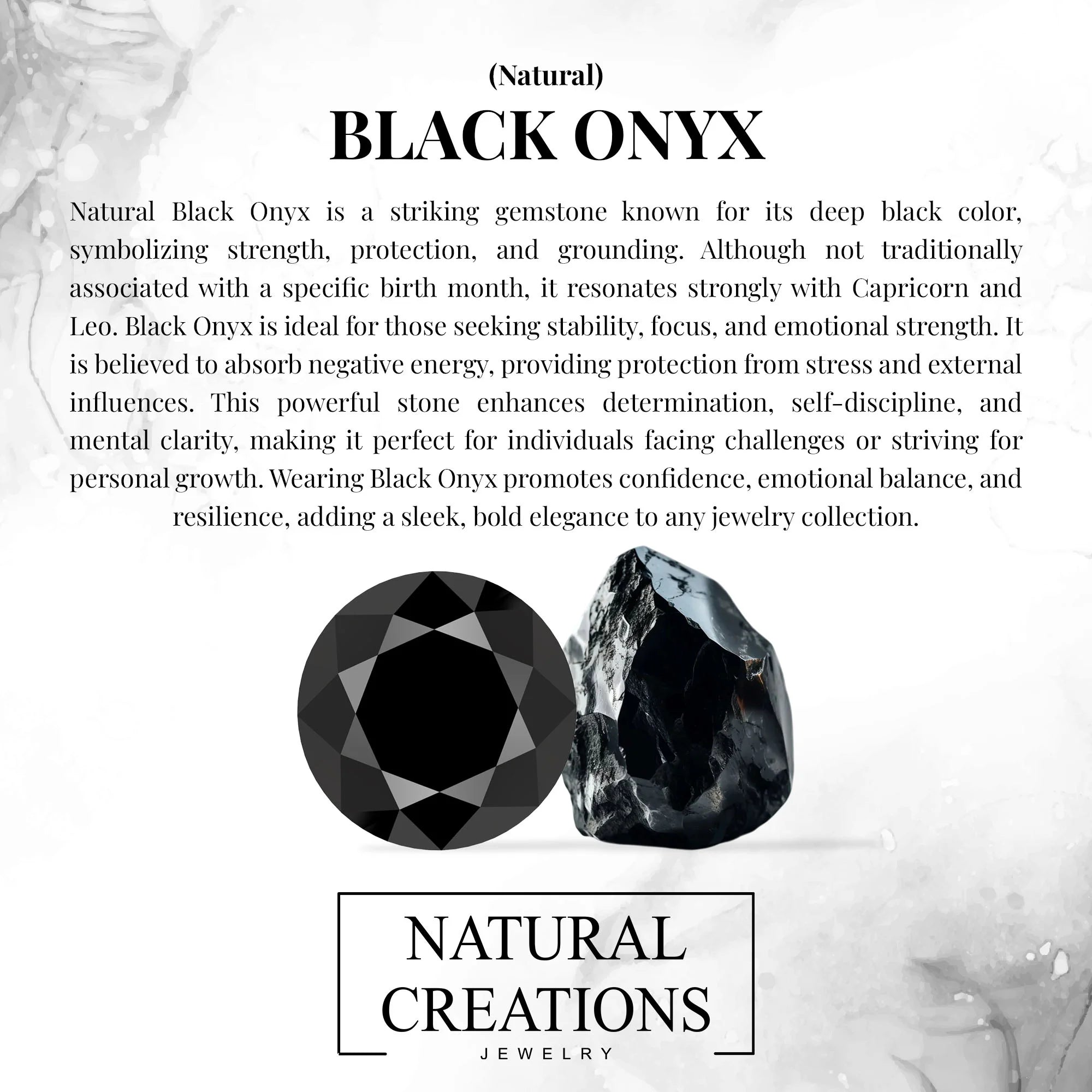 black onyx rough bracelet