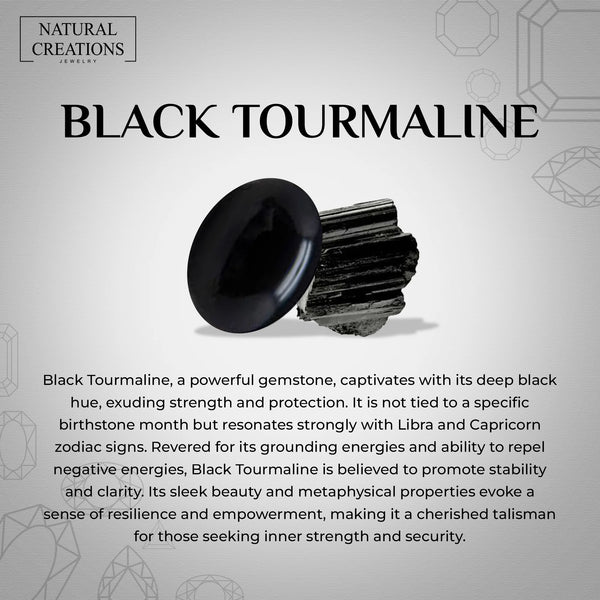 black-tourmaline-garnet prong-set ring