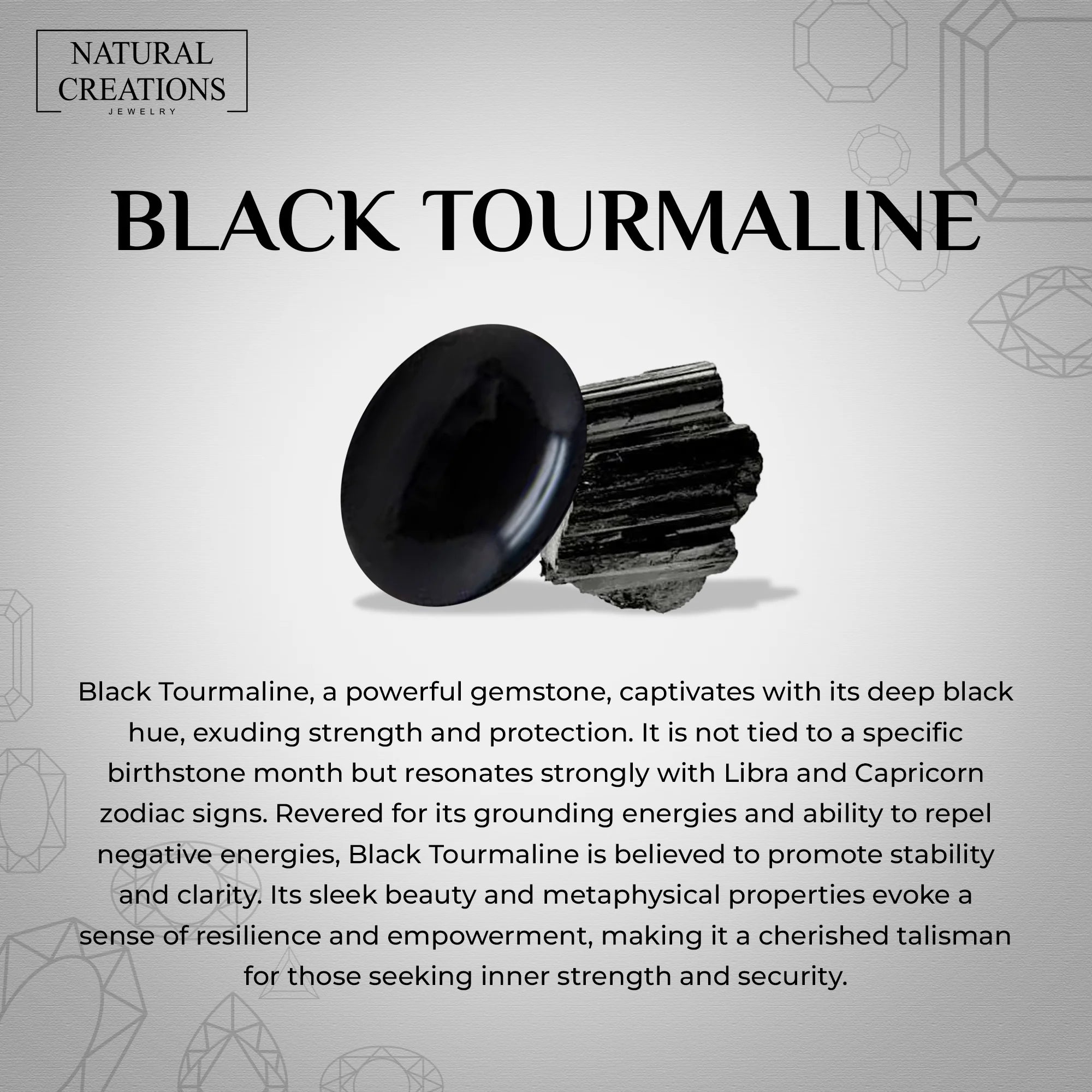 black-tourmaline prong-set ring
