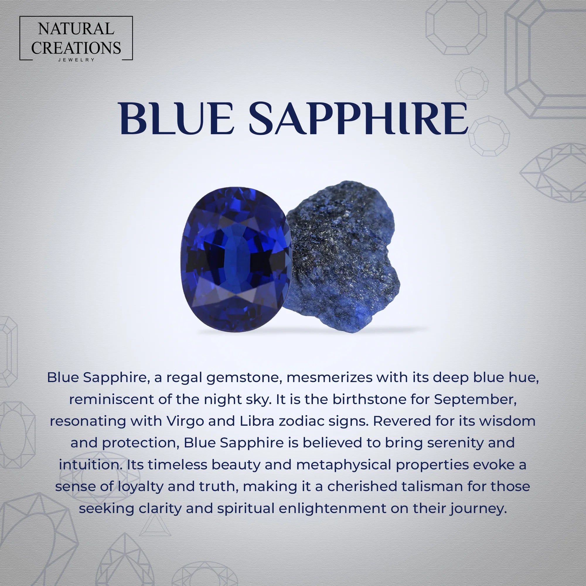blue Sapphire stackable bezel-set ring