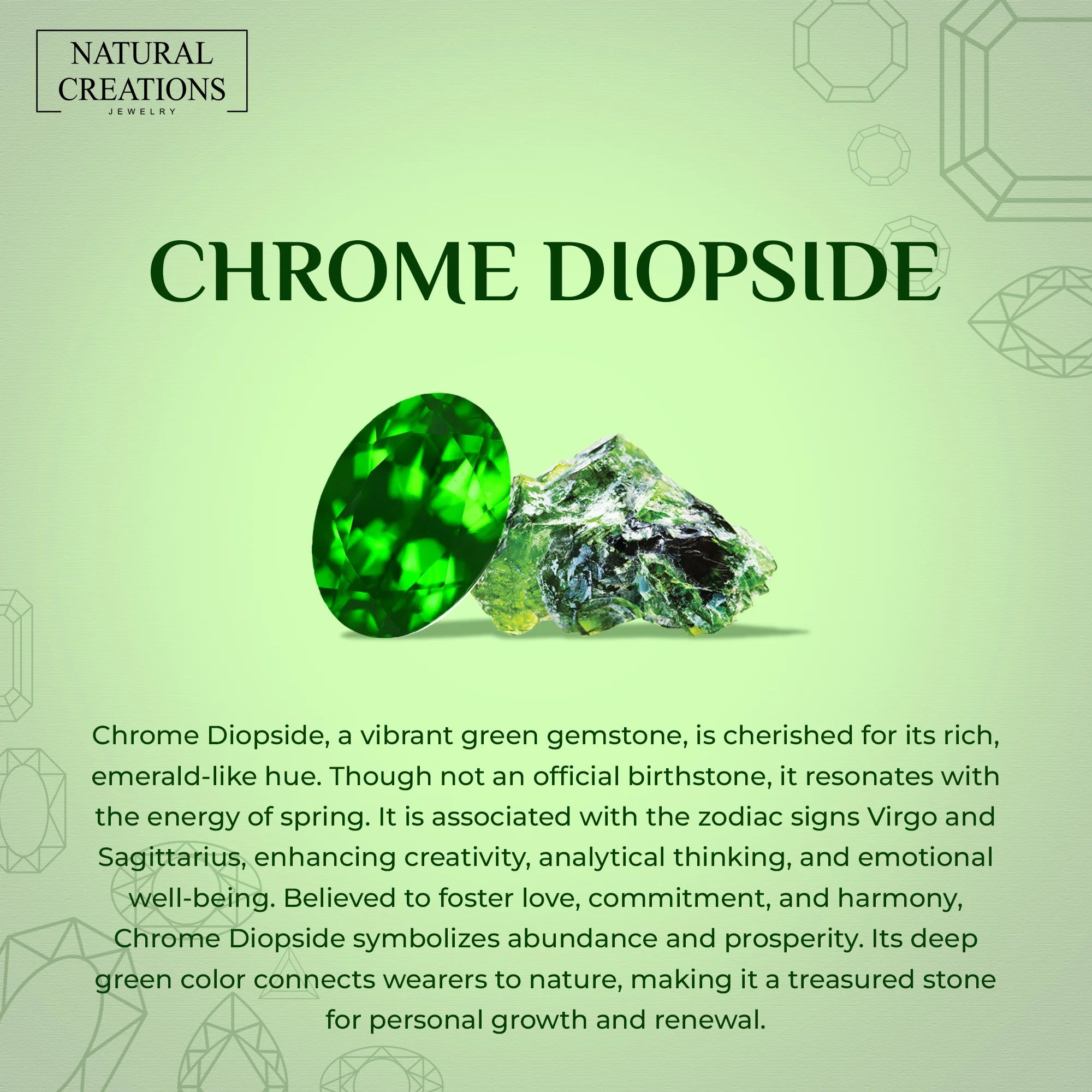 chrome Diopside stackable bezel-set ring