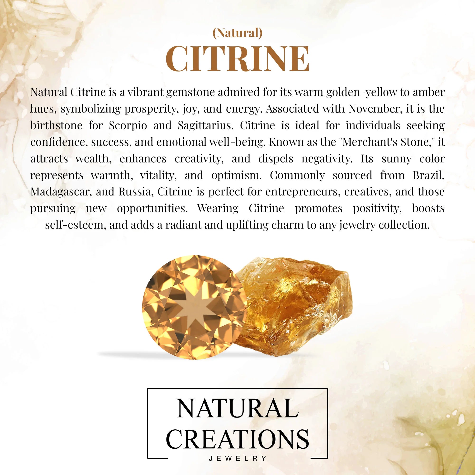 citrine prong-set ring
