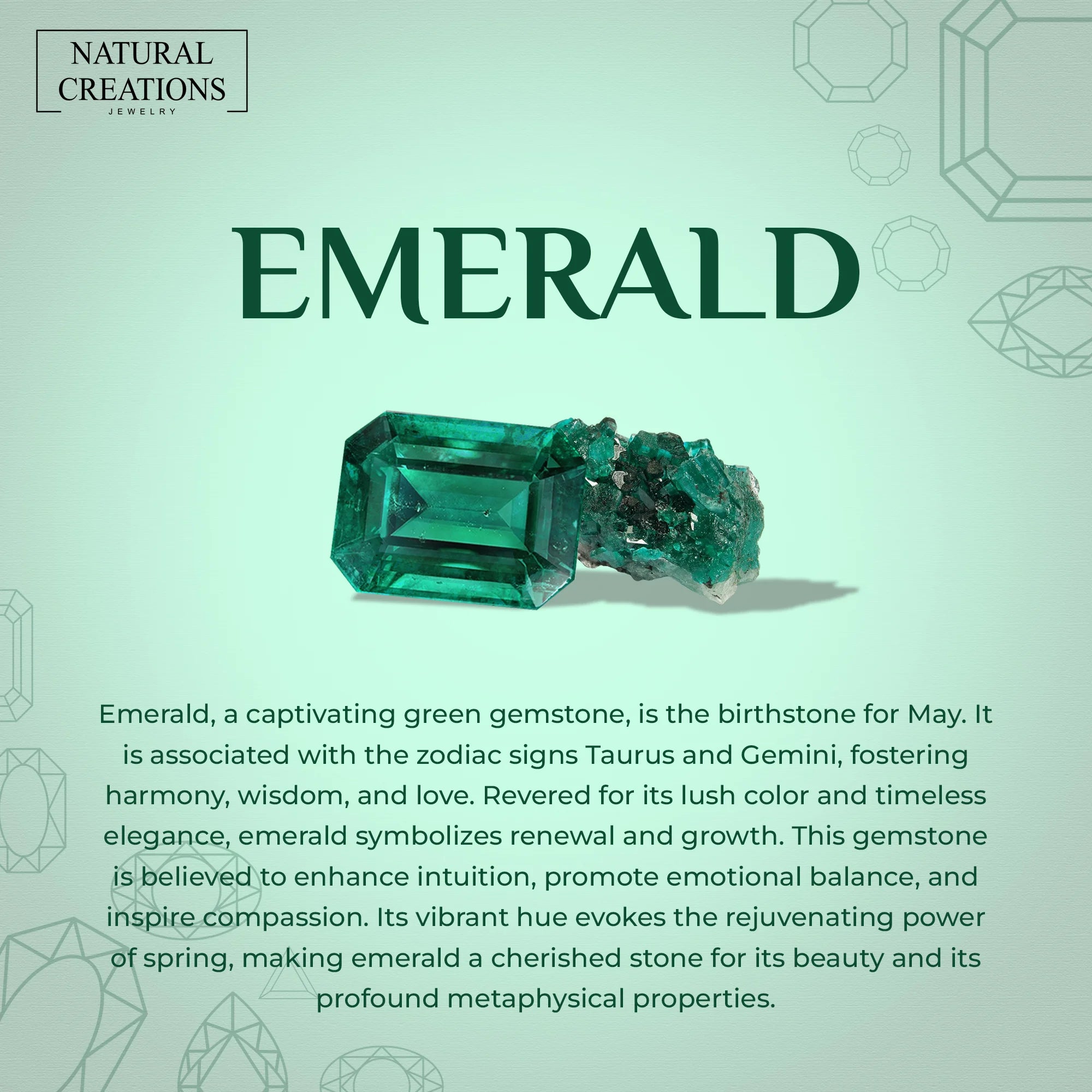 emerald rough bracelet