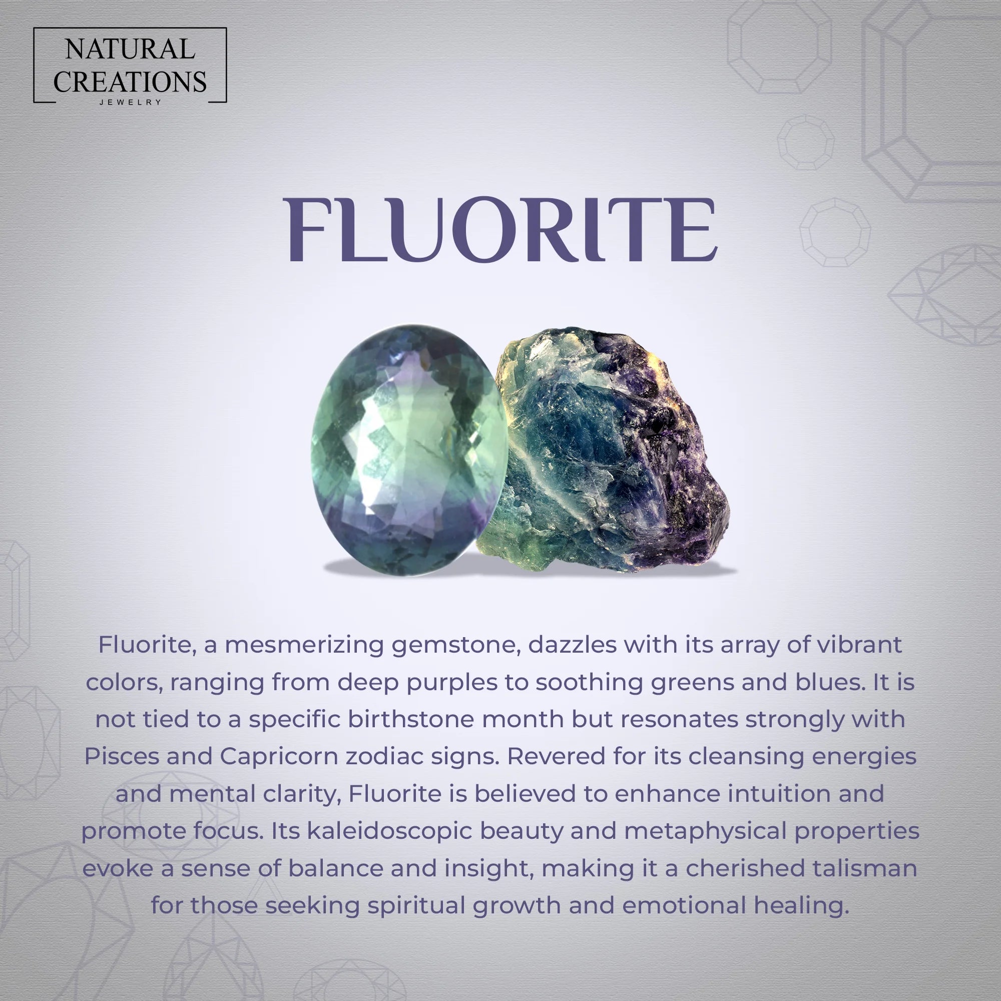 fluorite stackable bezel-set ring