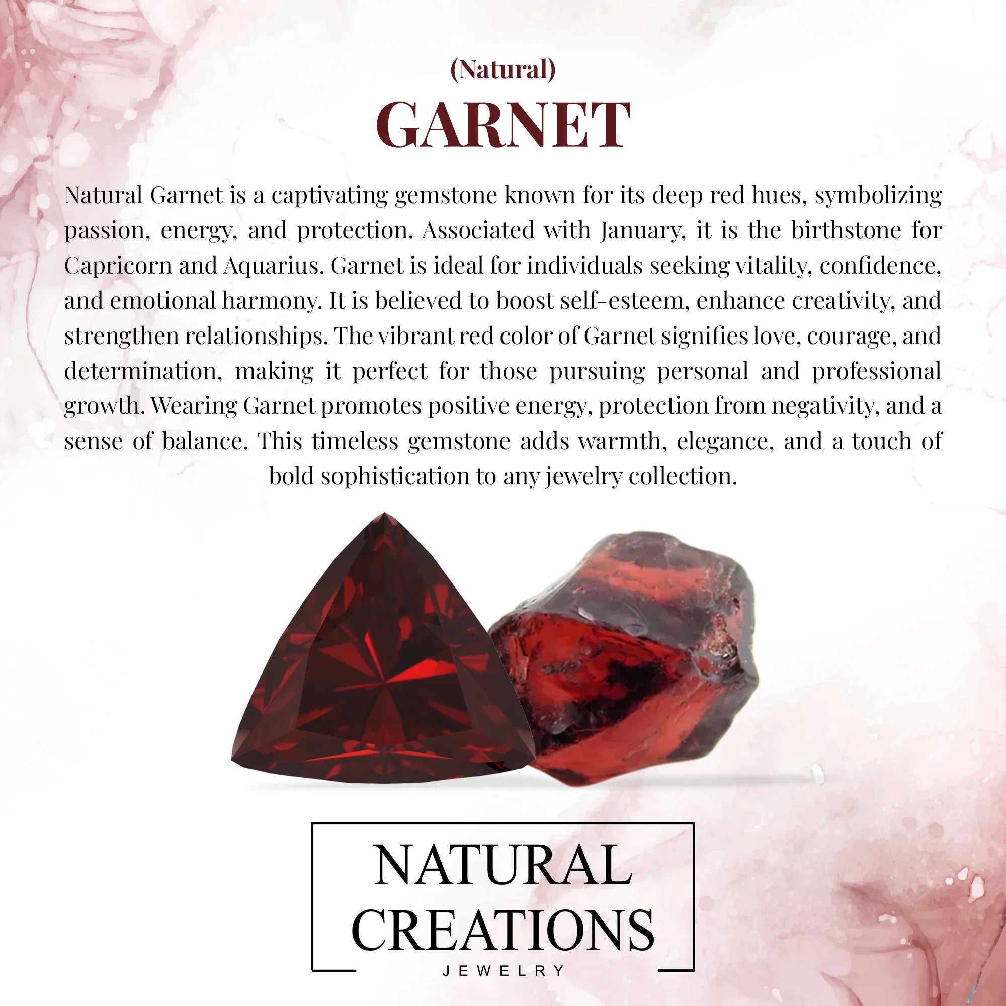 red garnet prong-set ring