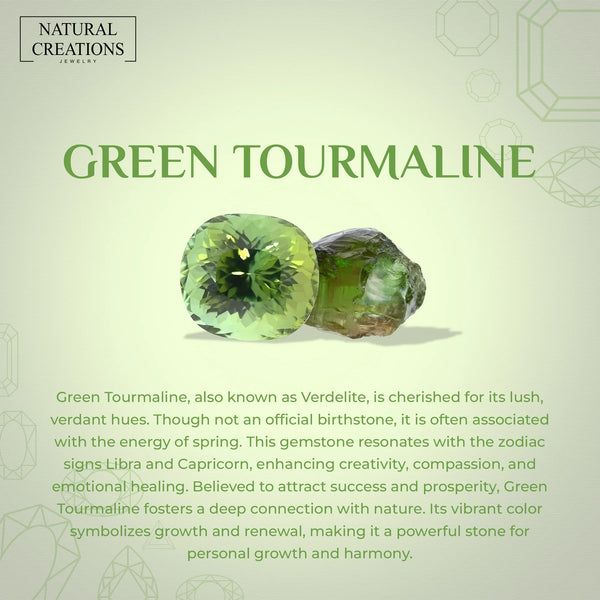 natural green tourmaline ring