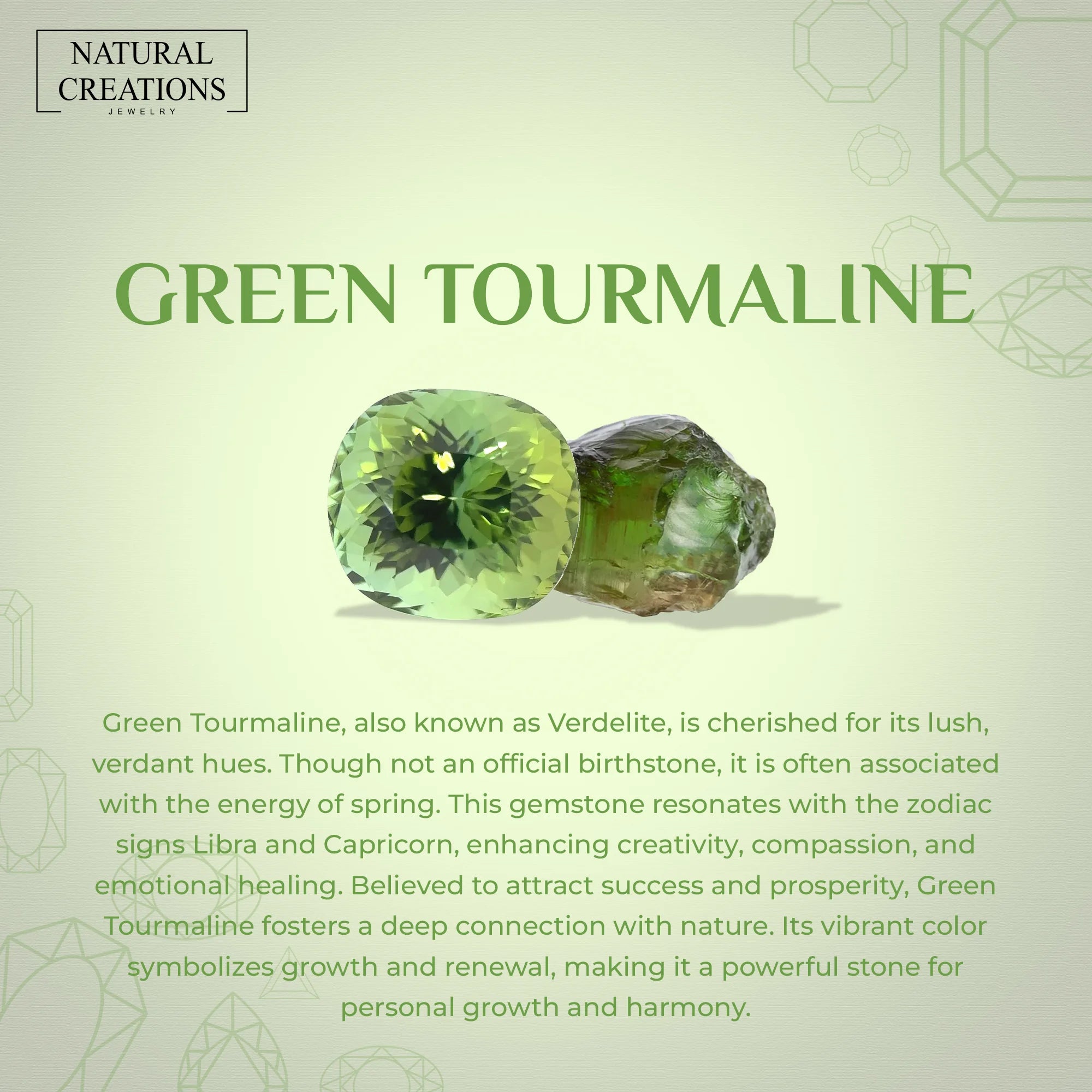 natural green tourmaline rings