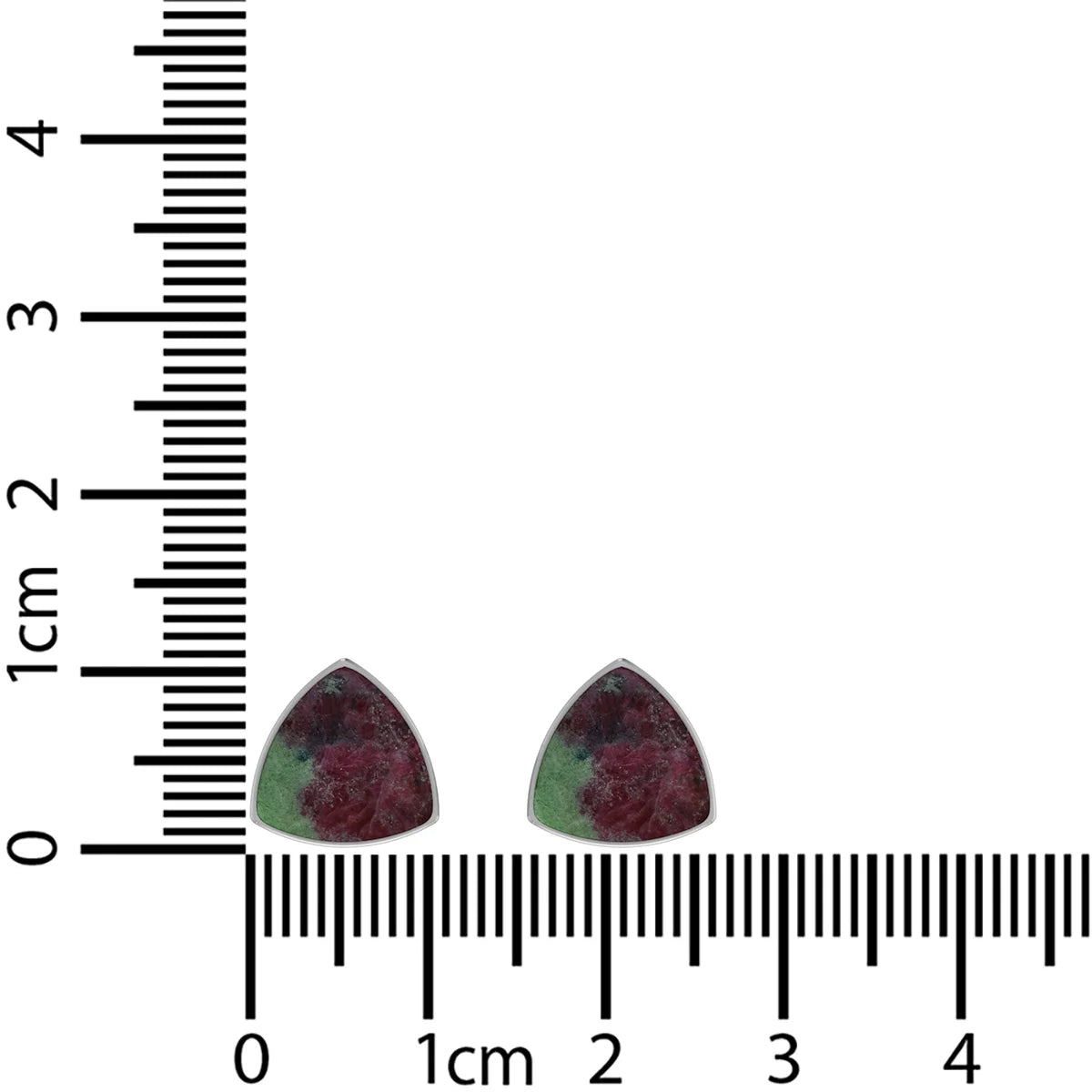 ruby zoisite cab earrings