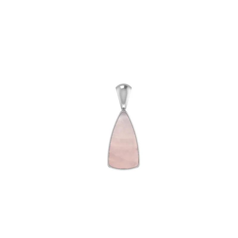 Natural Rose Quartz Pendant With Chain For Women