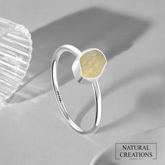 Libyan stackable bezel-set ring