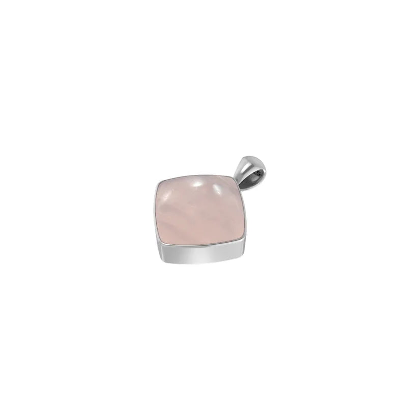 Natural Rose Quartz Pendant With Chain For Women
