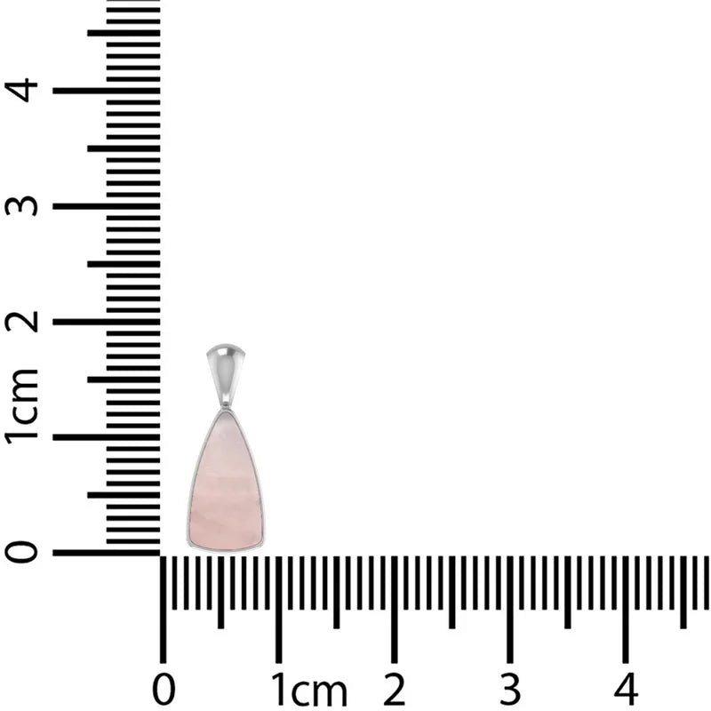 Natural Rose Quartz Pendant With Chain For Women