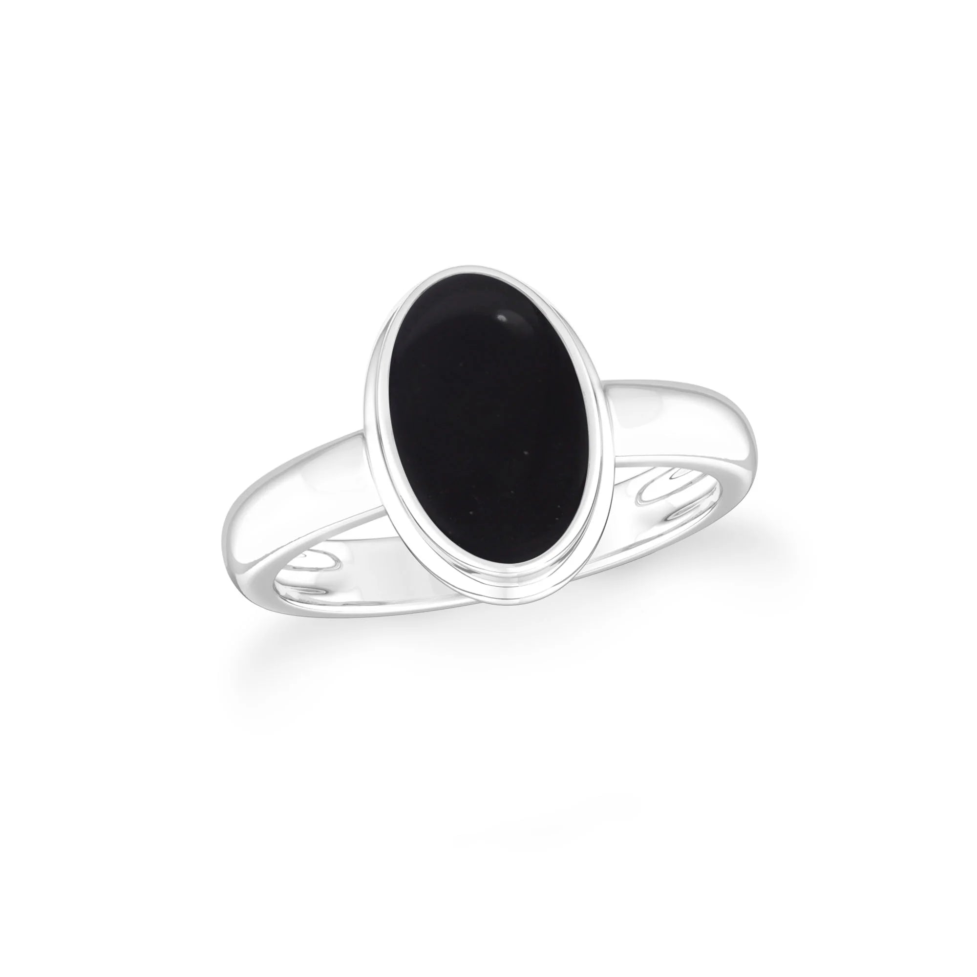 shungite bezel-set ring