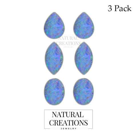 australian opal cab earrings