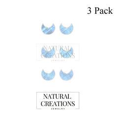 rainbow moonstone slice earrings