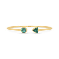green tourmaline cut bracelet