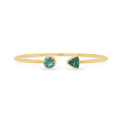 green tourmaline cut bracelet