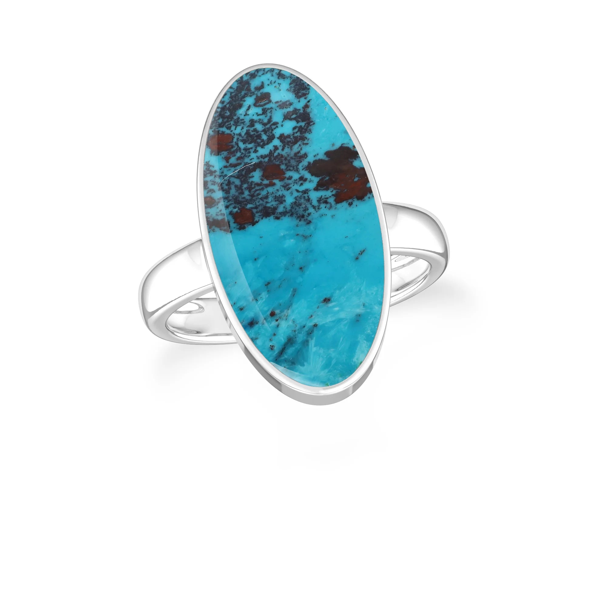 shattuckite bezel-set ring
