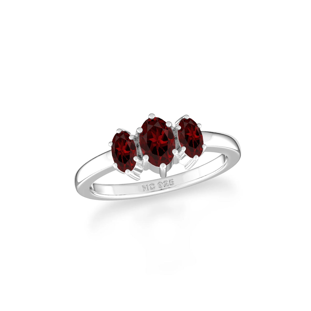 garnet prong-set ring