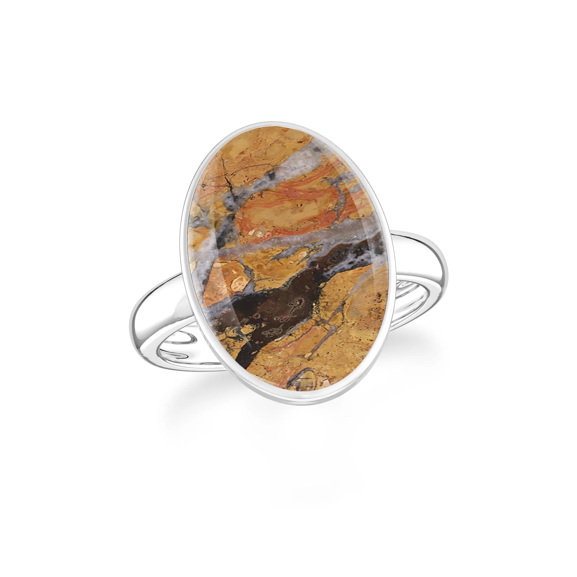 malingano-jasper bezel-set ring