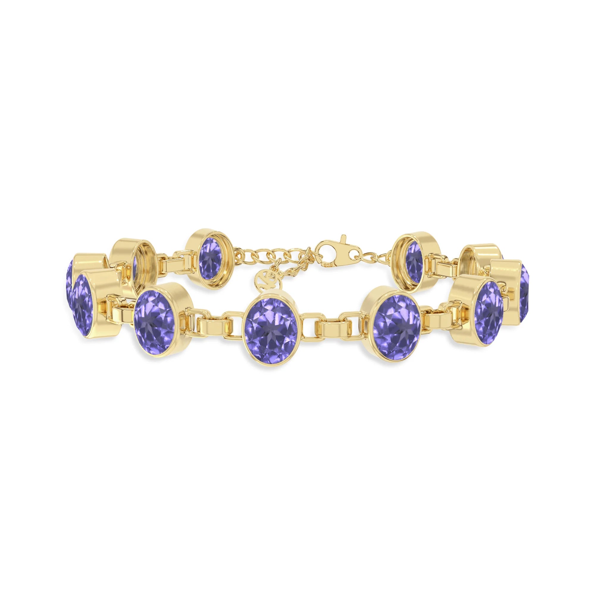 tanzanite chain bracelet