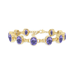 tanzanite chain bracelet