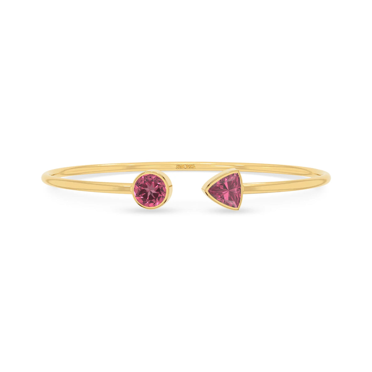 pink tourmaline cut bracelet