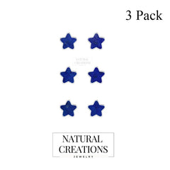 lapis lazuli slice earrings