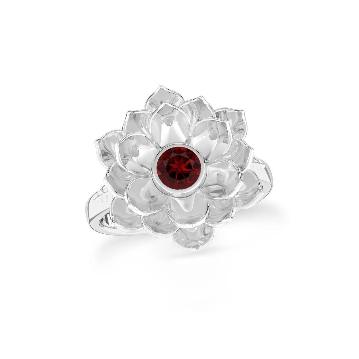 natural garnet ring
