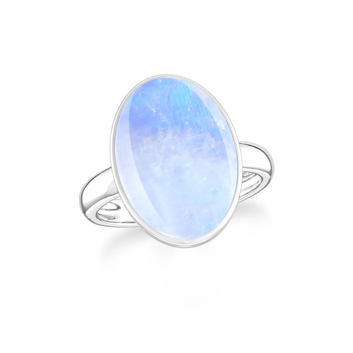 purple-moonstone bezel-set ring