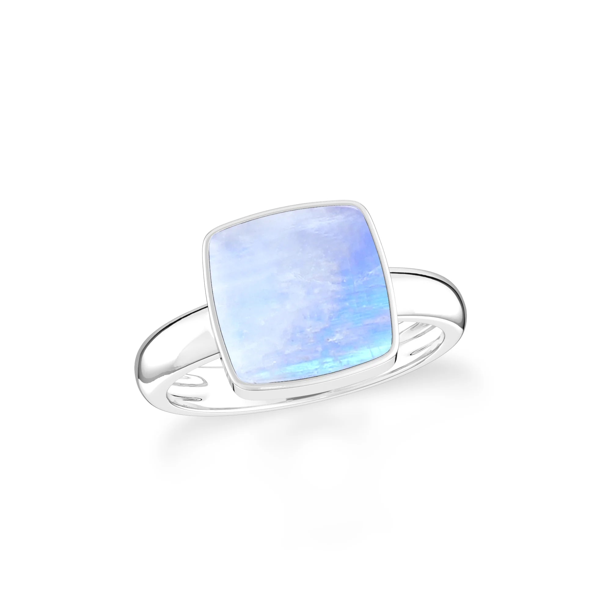 purple-moonstone bezel-set ring