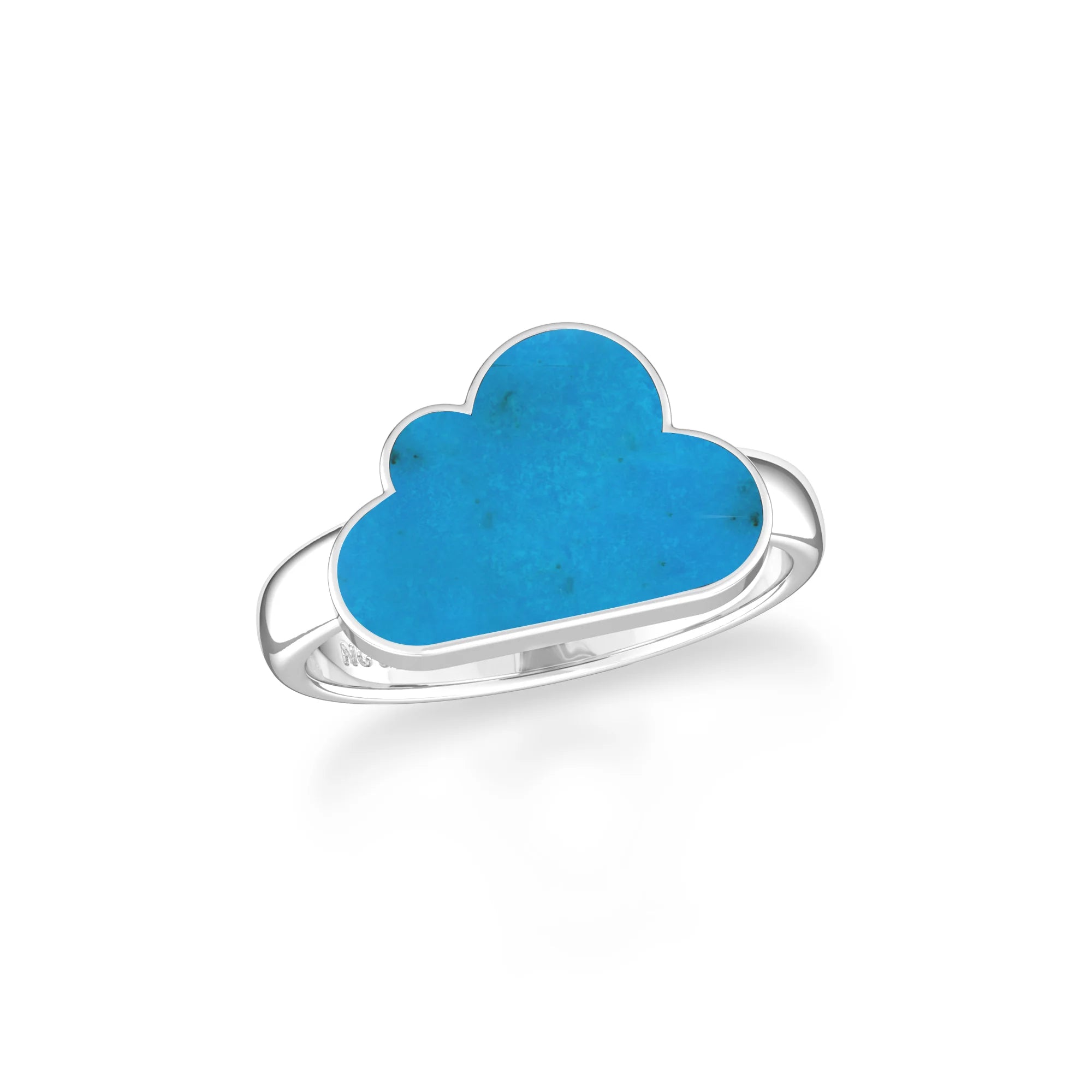 turquoise stackable bezel-set ring