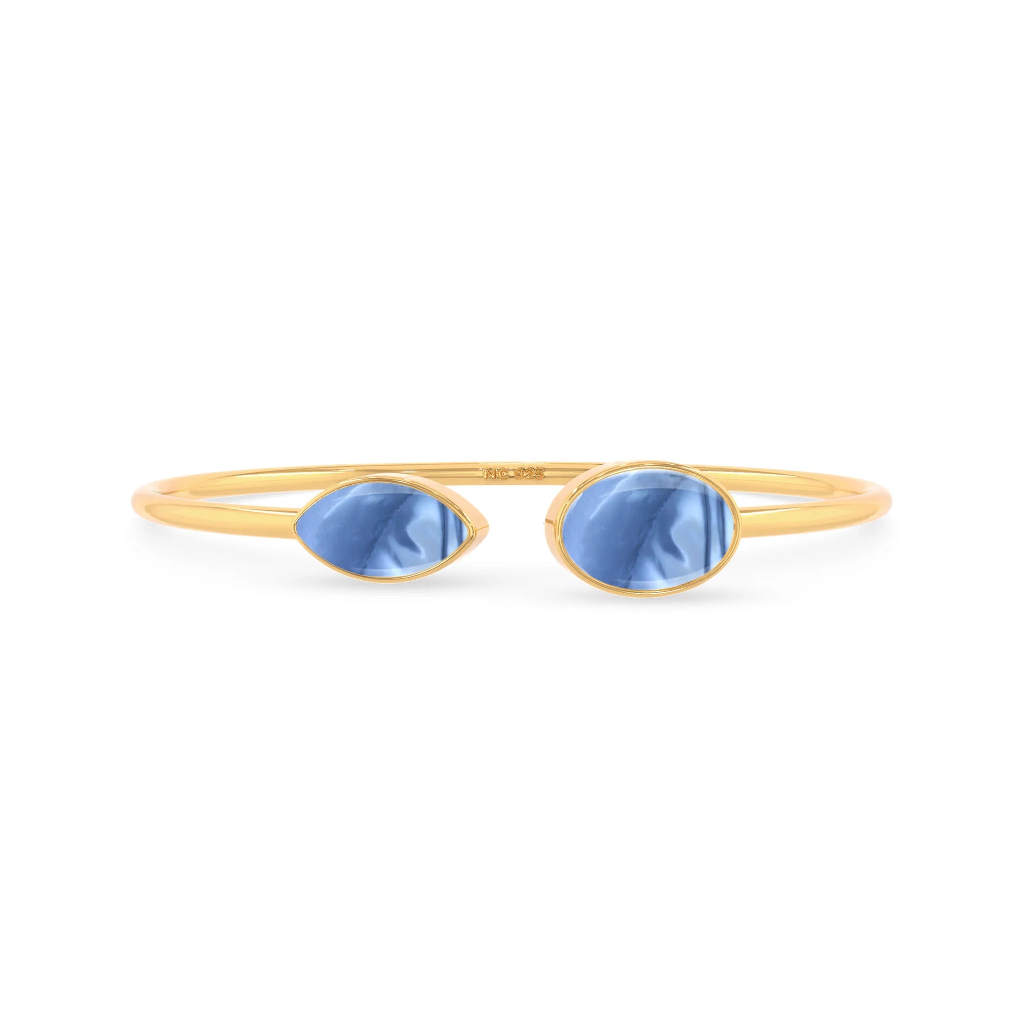 blue opal cab bracelet