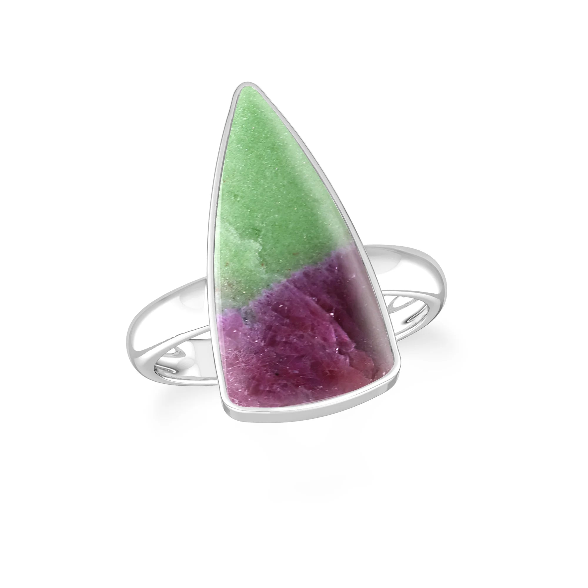ruby-zoisite bezel-set ring