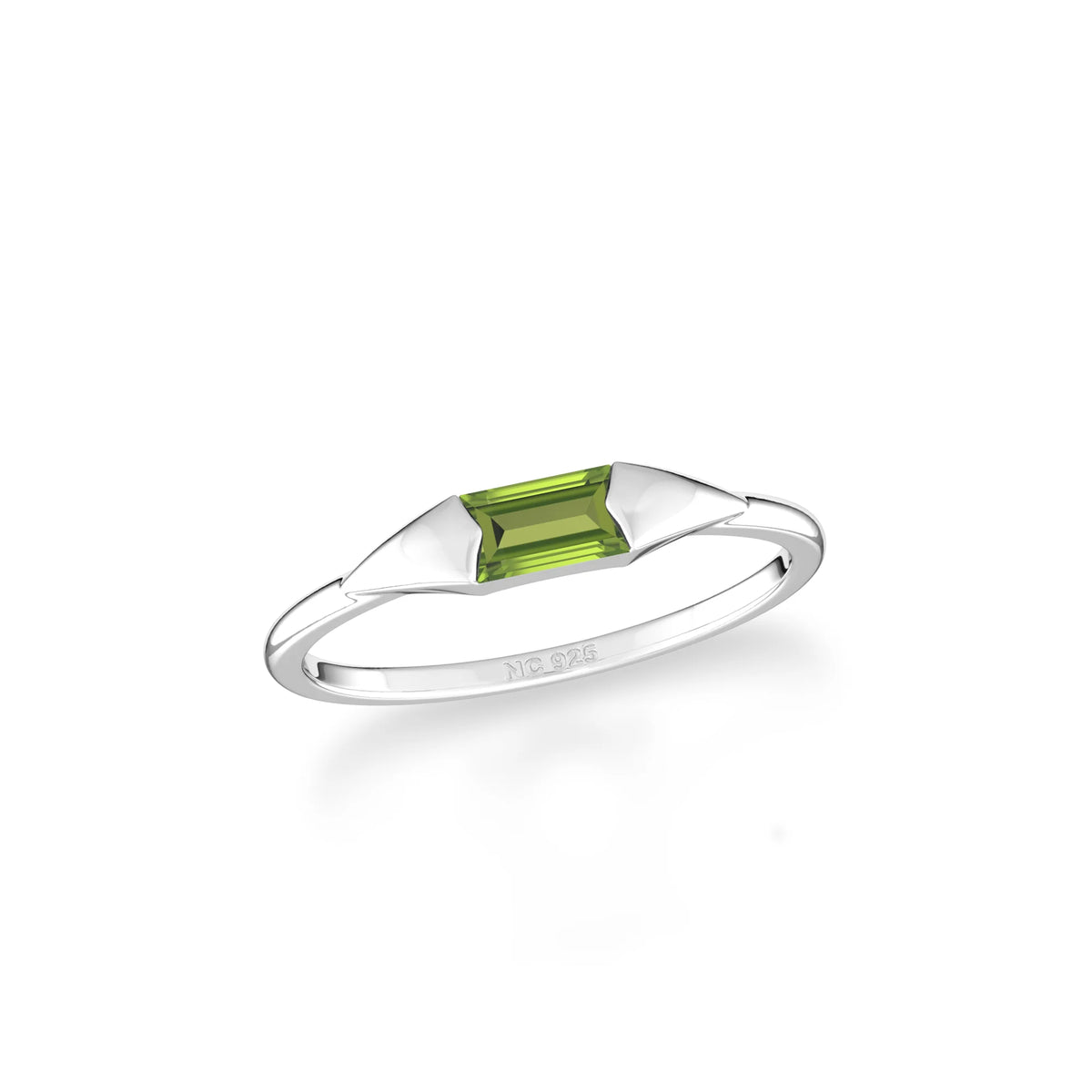 peridot bezel-set ring